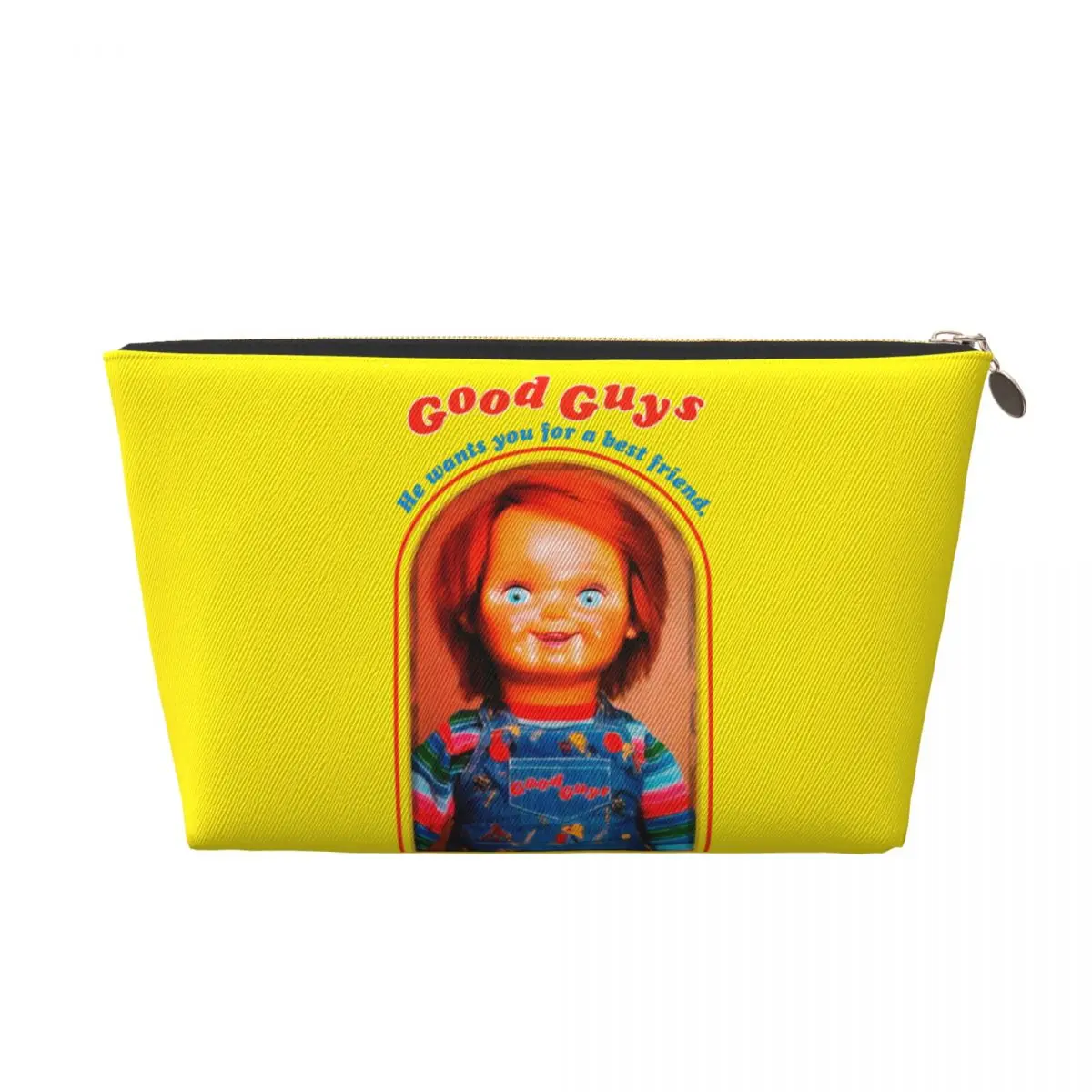 Custom Good Guys Chucky Makeup Bag for Women Travel Cosmetic Organizer Fashion Child's Play Doll Storage Toiletry Bags