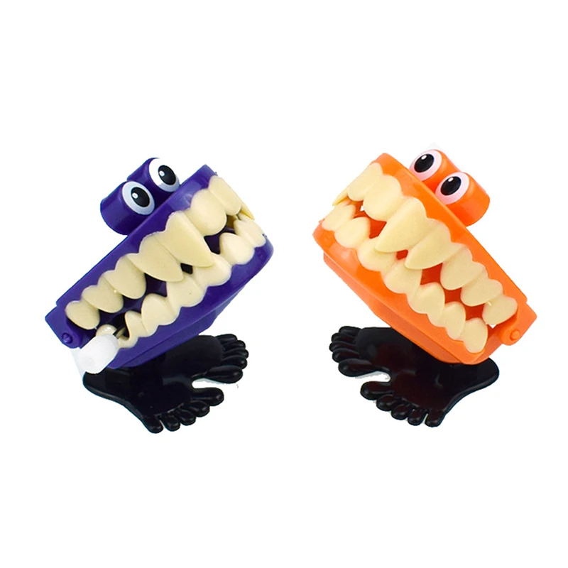 Novelty Creative Mini Clockwork Toy Teeth Shape Tooth doll Jumping Children's Toys Funny Walking Dentist Gifts