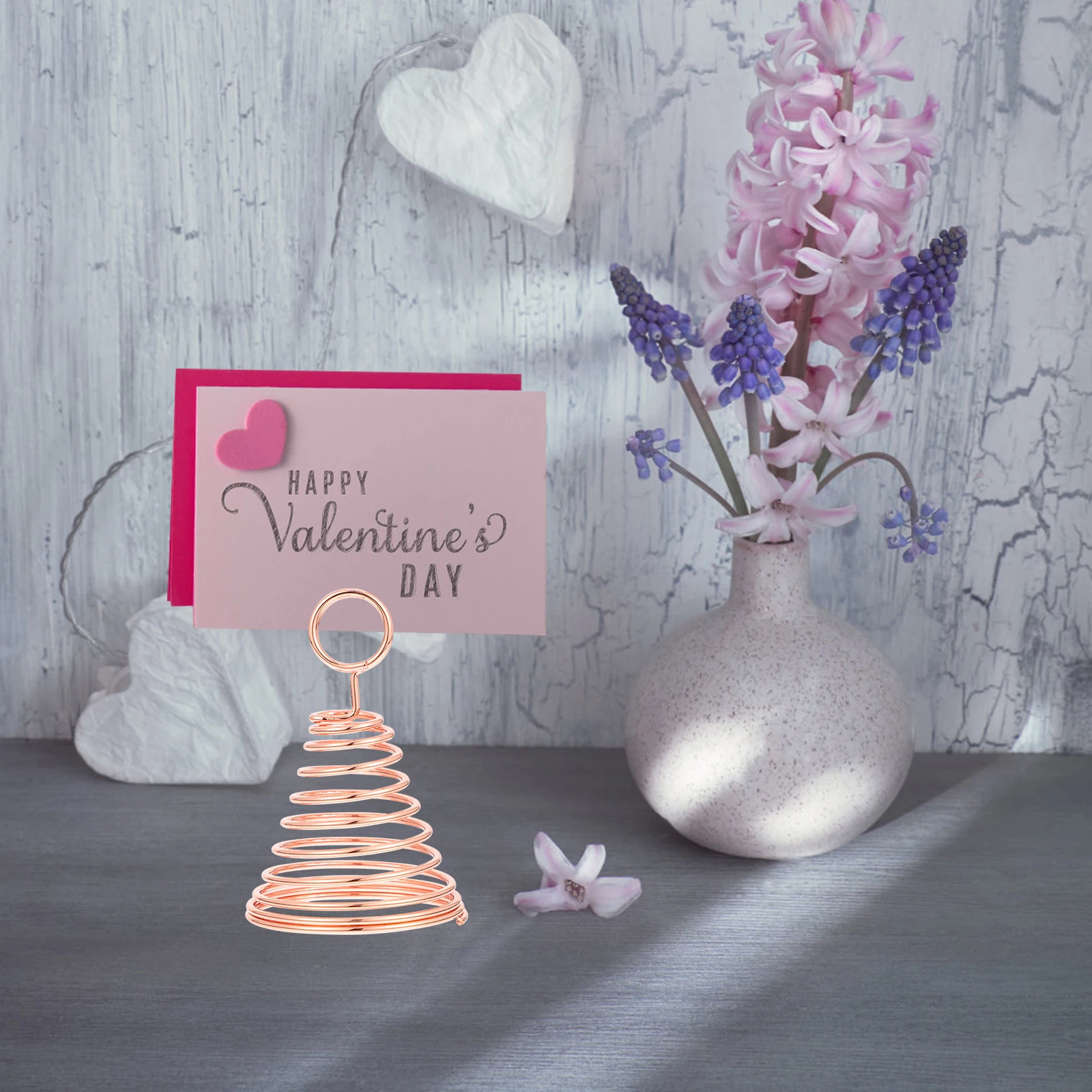 

Tabletop Cards Wedding Table Name Card Holder Memo Note Photo Stand Spiral Design Wind Resistant Stable Elegant Photo