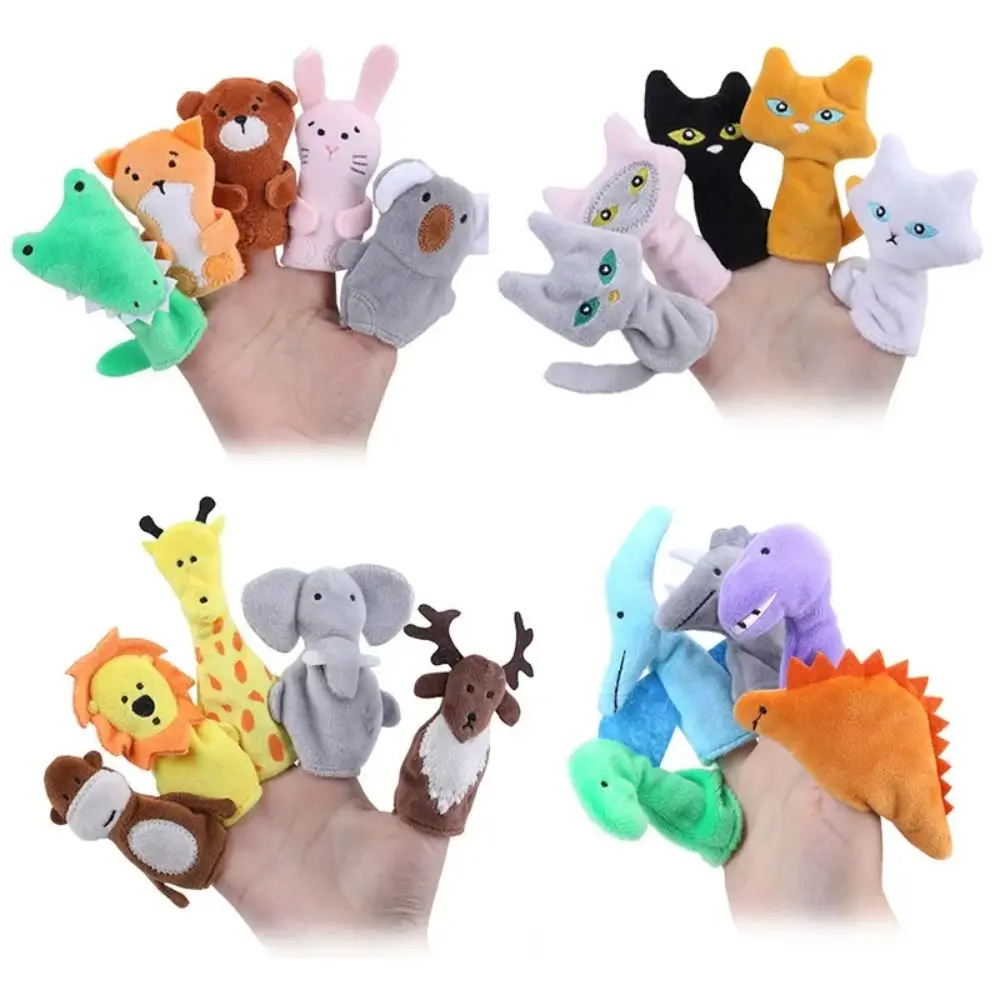 

Educational Toy Hand Finger Puppet Montessori Dinosaur Mini Animal Hand Puppet Giraffe Safety Doll Finger Puppet Toy Set