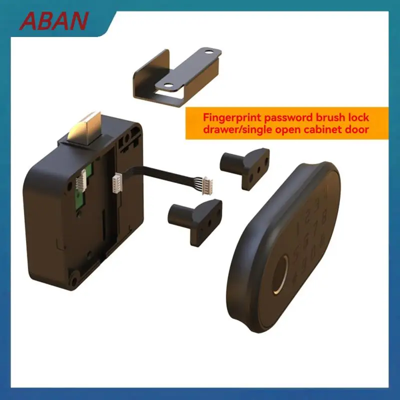 ABAN Smart Drawer Lock With Fingerprint Password And Swipe Card Access For Cabinet And Storage Security