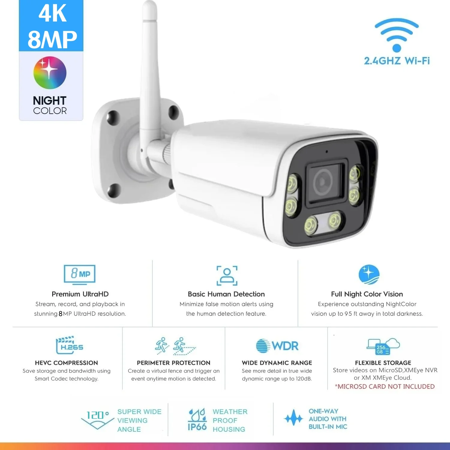 icsee-4k-8mp-sans-fil-securite-exterieure-wifi-ai-camera-98ft-couleur-nocturne-detection-humaine-balle-etanche-camera-ip-h265-28mm