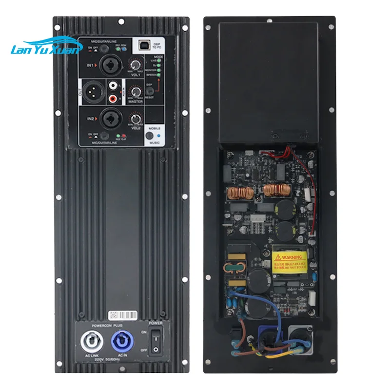 

Professional 1000Watt Digital Audio Amplifier Module 2-Channel Active Speaker with Mic Features