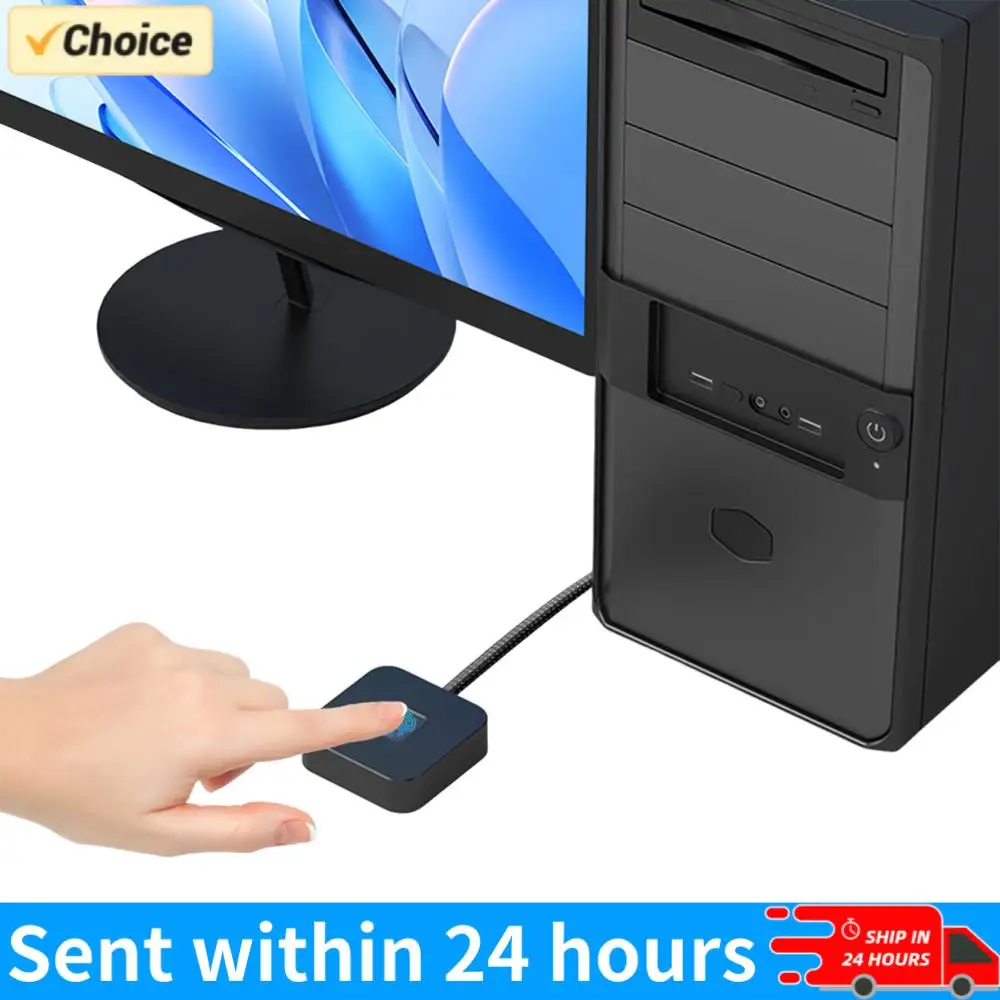 

USB-сканер отпечатков пальцев с кабелем 5 футов, биометрический считыватель для входа по отпечатку пальца для Windows 11/10