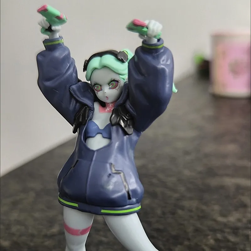 New 17cm Bandai Cyberpunk: Edgerunners Anime Figures David Martinez Rebecca Model Desktop Handmade Ornaments Decoration Gifts