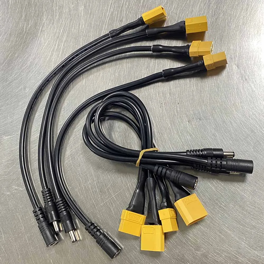 1Pcs XT90 Male/Female Connector To DC 5.5*2.1 5.5*2.5 14AWG 15A Power Cable Adaptor For Car Battery Charging Adapter Cables 30CM