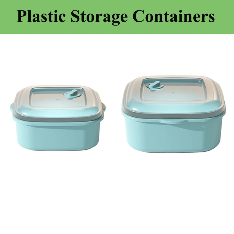 

Food-Grade Plastic Storage Container Square Meal Prep Boxes with Vents Microwave & Freezer Safe〔2025E〕