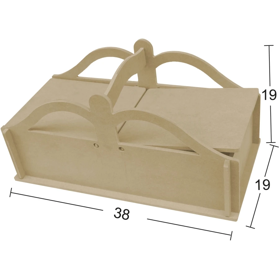 MT16 Wood Sewing Box, Disassemble Unpainted Mdf Box