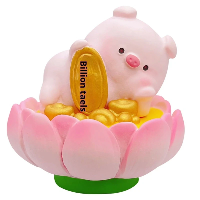 الإجهاد الإغاثة الراتنج خنزير تمثال الإبداعية سطح المكتب المنزلي الديكور لعبة حصالة على شكل حيوان زخرفة صغيرة نمط يشبه بوذا