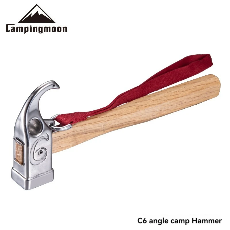 CAMPINGMOON C6 Camping Hammer Outdoor Stainless Steel Angle Viper Camping Hammer Hammer Ground Nail Tent Nail