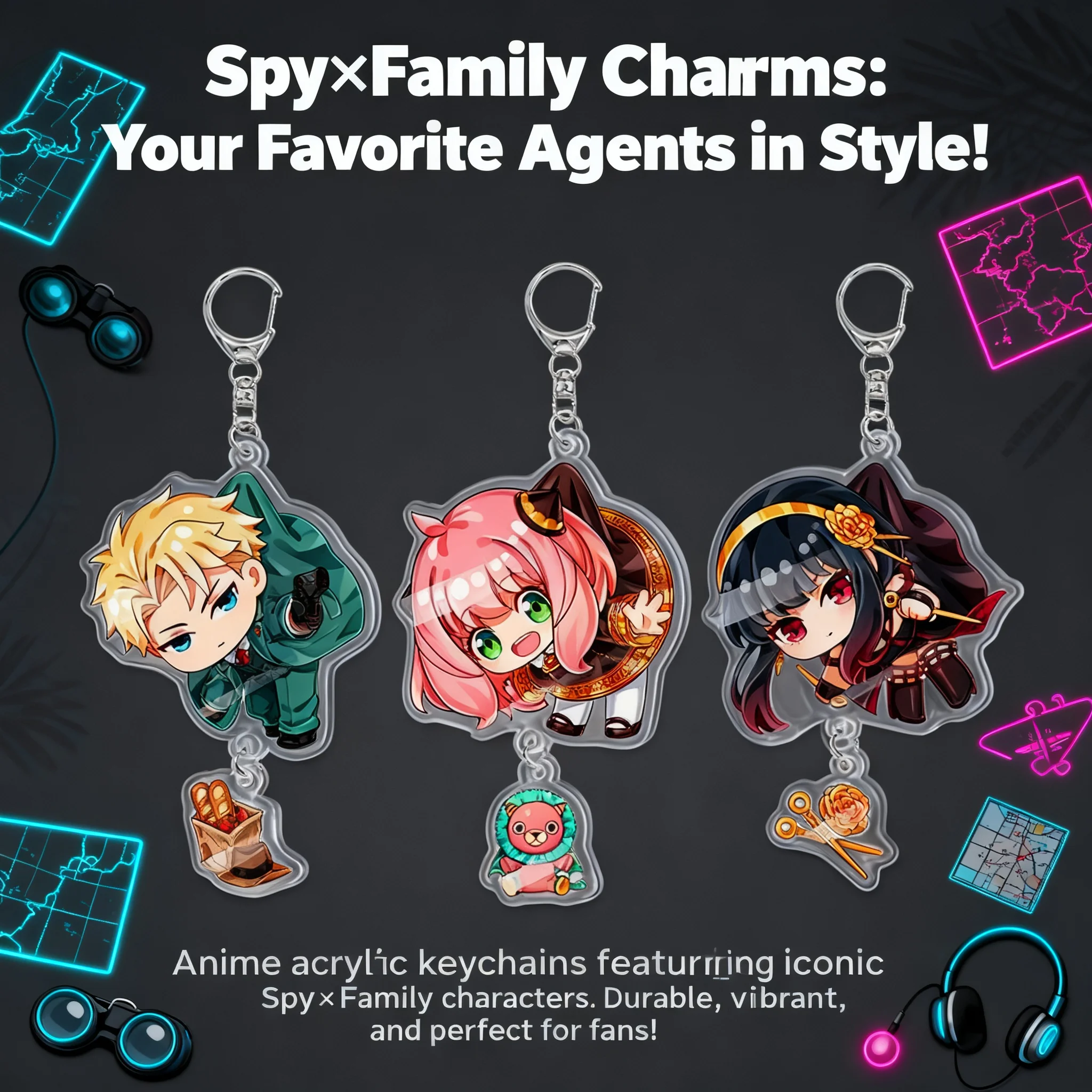 

Акриловая подставка-брелок SPY×FAMILY, декор для стола, аниме-мерч, фигурка Spy x Family, держатель для ключей, аксессуар, оптом
