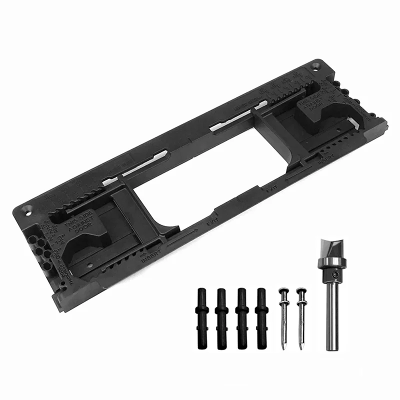 Reliable-Door Hinge Jig, Door Hinge Template With 8 Hinge Sizes From 2-1/2In To 6In And 5 Door Thickness From 1-3/8In To 2-1/2In