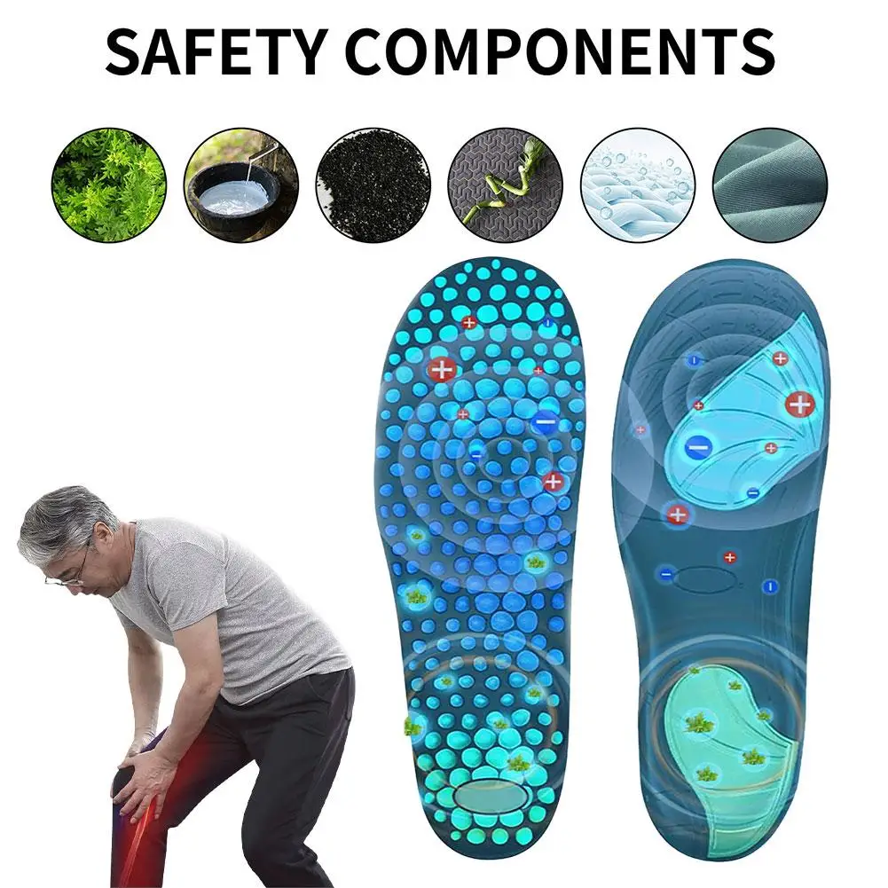 Magnetic Therapy Foot Acupressure Insoles High-Quality Soft Men Inserts Pads Sport Women Deodorant Cushion Sweat-absorbing T6C7