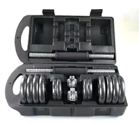 High-quality Cast Iron and Spray-painted Dumbbell Set with Adjustable Weight 15-30kg Fitness Equipment for Gym Use