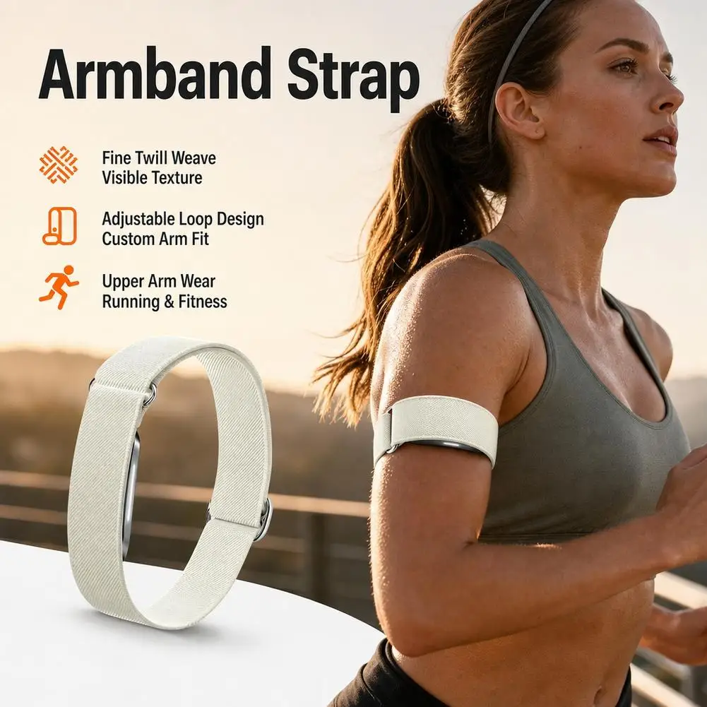 For hume2.0 Adjustable Elastic Armband Strap Twill Weave Fitness Upper Arm Band for Running Sports Activity Tracker Holder