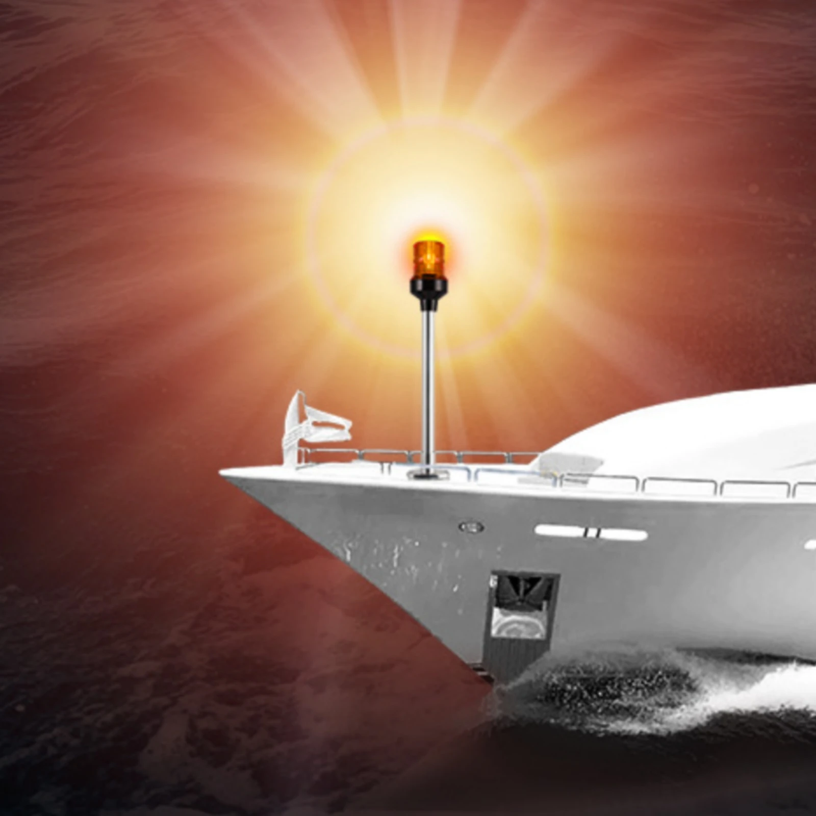 Marine LED Indicator Light 12V Boat Navigation Light Stainless Steel Energy Saving for Boating