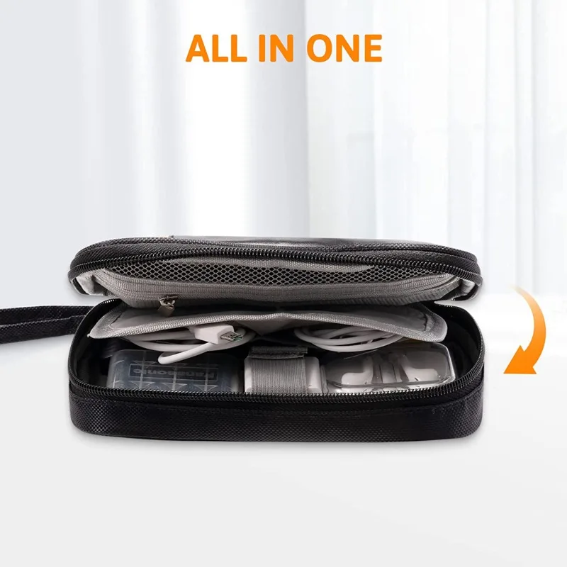 Travel Portable Digital Product Storage Bag USB Data Cable Organizer Headset Charging Treasure Box