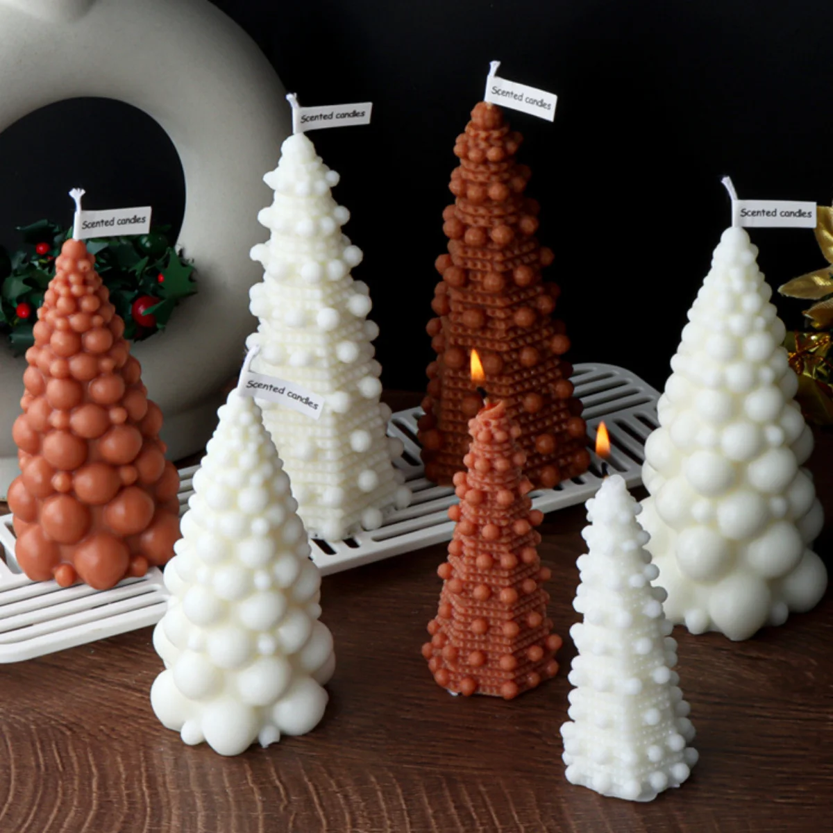 Moule en silicone sapin de Noël boule à bulles, résine de Regina bricolage, outil exécutif en cristal, moule à chocolat, décoration de gâteau de fête, cadeau de vacances