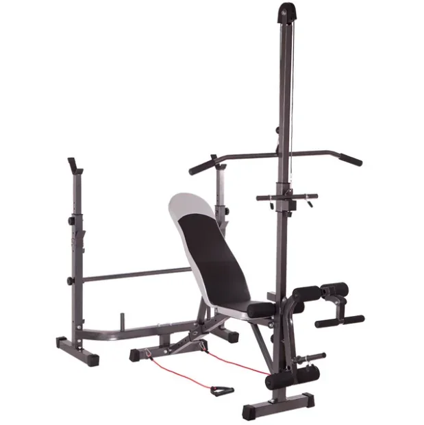 Multi Function Training Equipment High Pull Split Adjustable Squat Rack Weight Bench