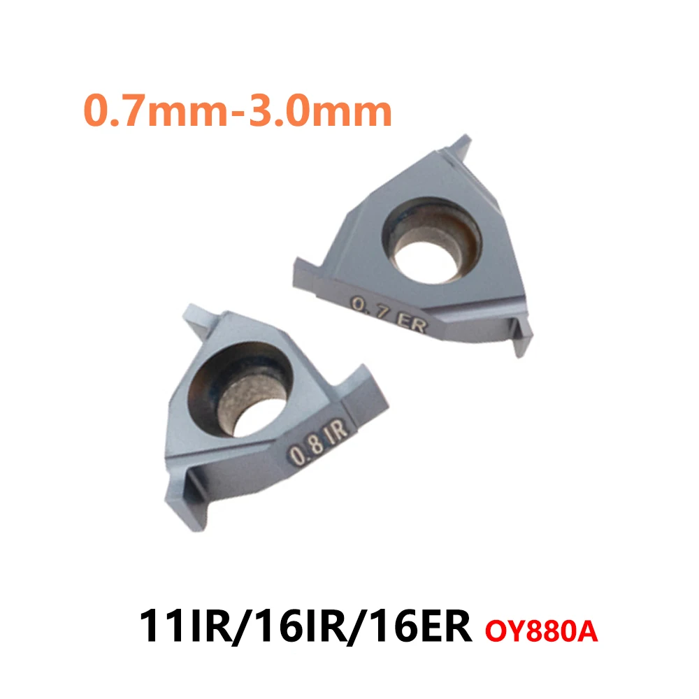 

OYYU 11IR 16IR 16ER 1.0 1.5 2.0 2.5 3.0 11 16 IR ER 0.7mm-3.0mm OY880A Threading Carbide Inserts CNC Lathe Cutter Machine Tools