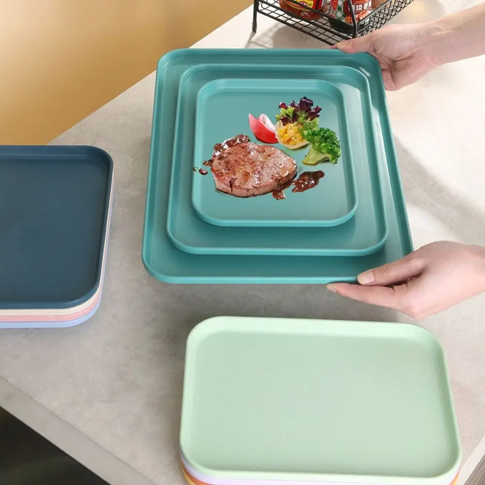 Nordic Rectangular Pallet Plastic Multiple Colors Tray Storage Tray Household