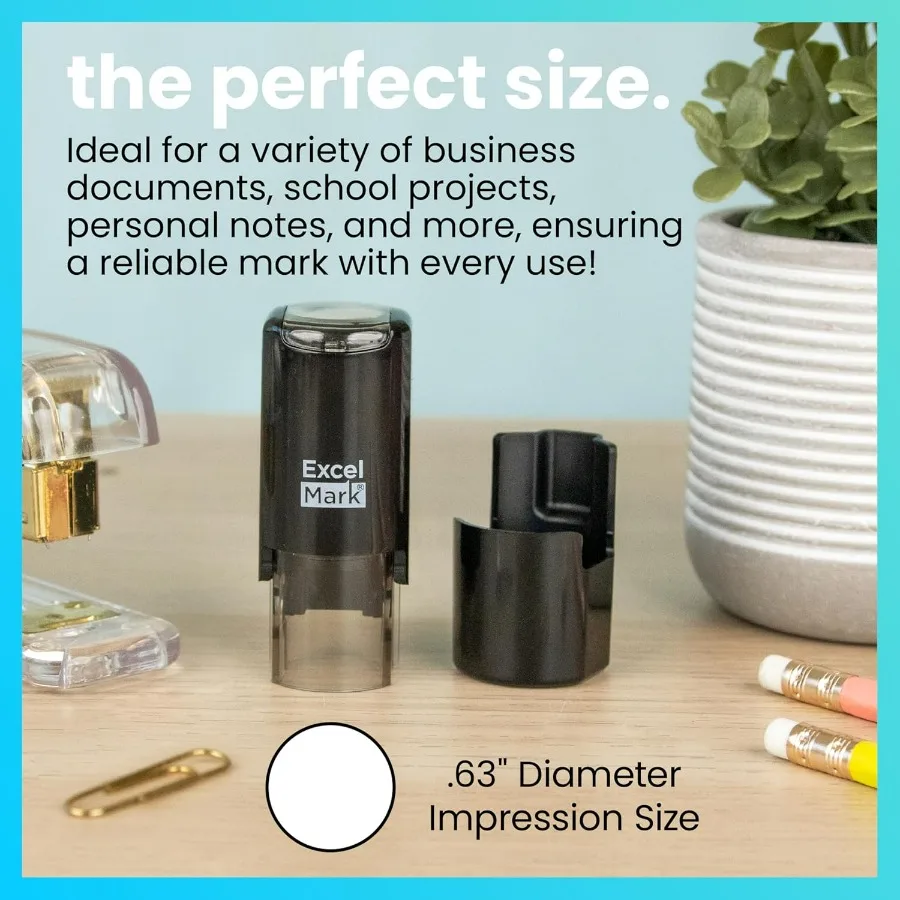 Timbro rotondo per insegnanti Solid Star RED Ink