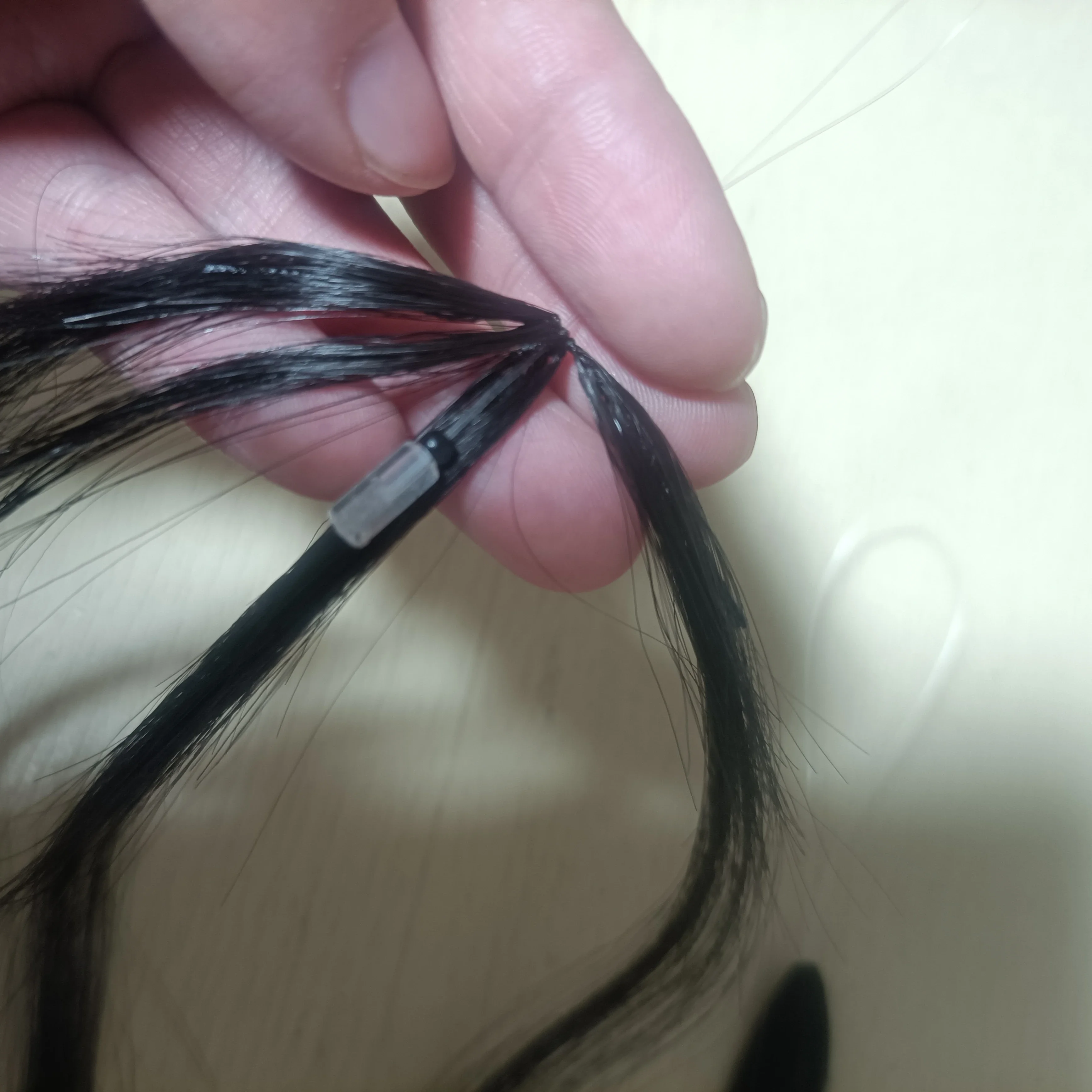 

hair vendors Latest invention comfortable H6 feather Hair extension invisible line full virgin cuticle aligned human Hair