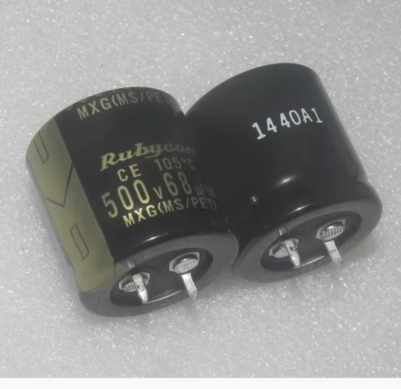 

2PCS/LOT New ruby gold 500v 68uf for 450v high voltage filter capacitor size 25*25mm Foot distance: 10.5mm