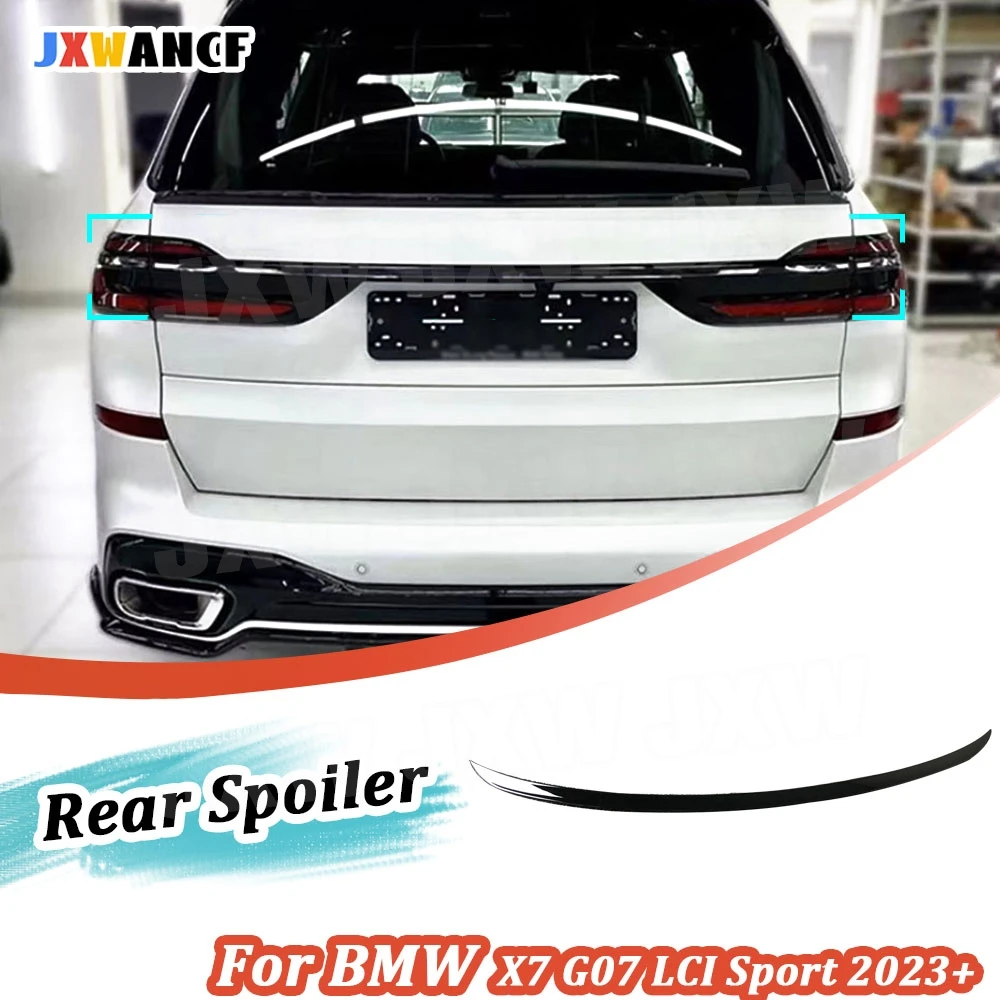 

JXWANCF ABS Rear Lip Spoiler for BMW X7 G07 LCI Sport 2023+ Rear Boot Spoiler Wings Extension Car Accessories Rear Spoiler