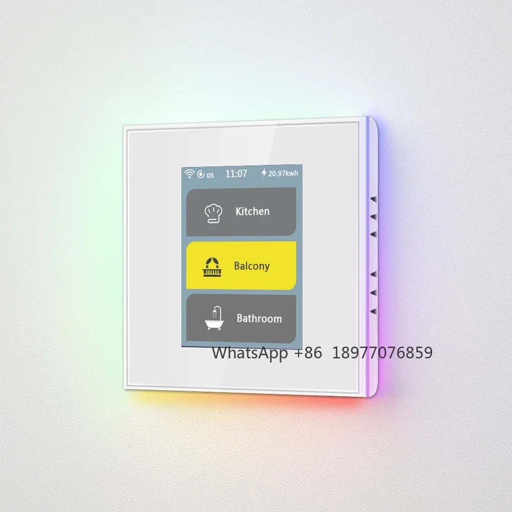 L8 LCD Smart Switch Zigbee Work with Apple HomeKit App Smart Home Automation Wall Light Switch