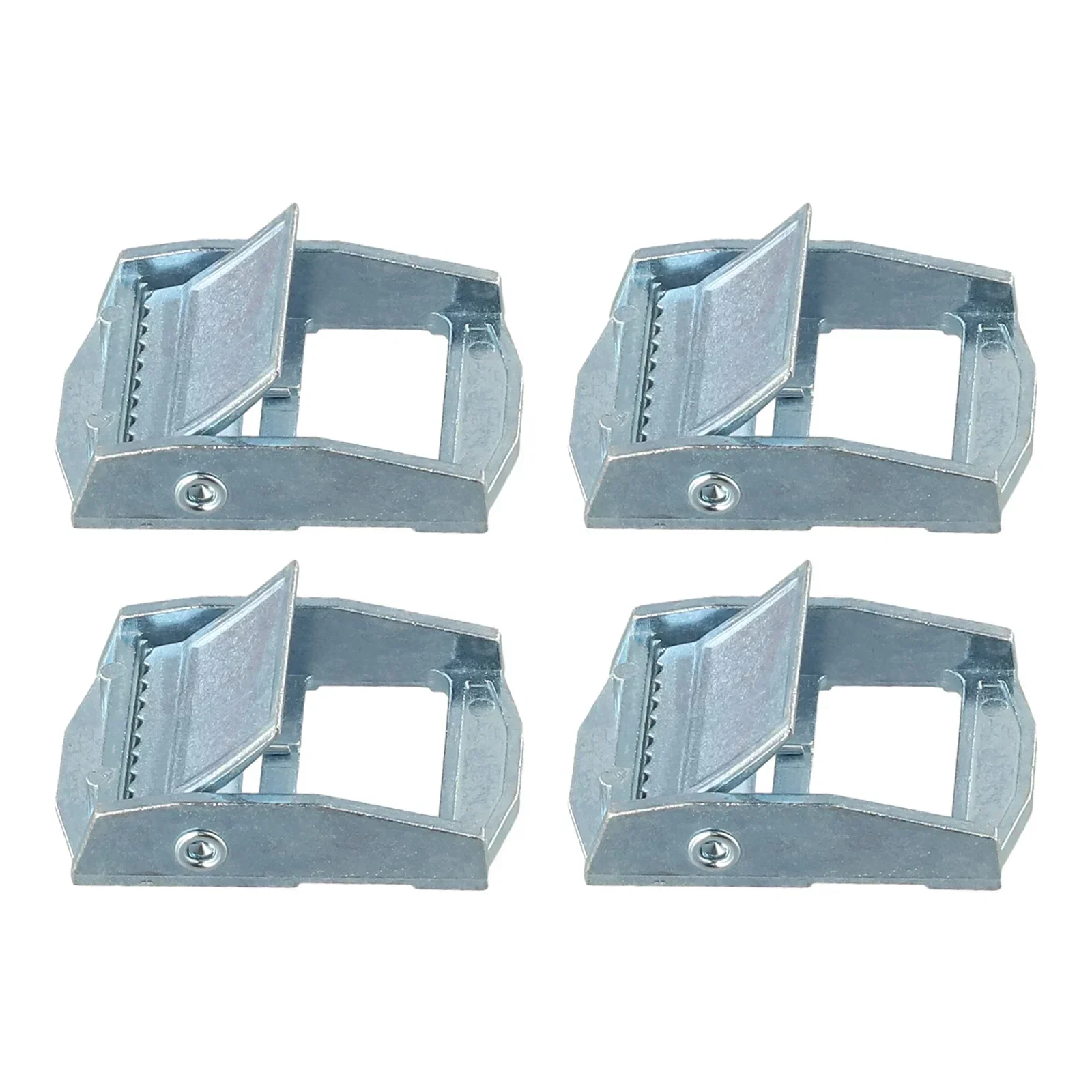 4Pcs Outdoor Camping Climbing Zinc Alloy Buckle For Heavy Duty Tie-down Cargoes Strap Fixed Tensioner Ratchet Buckle Hand Tools