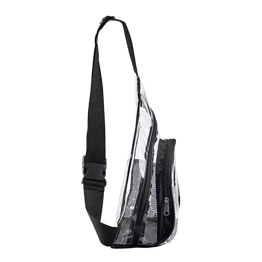 

Transparent Crossbody Jelly oulder Bag Waterproof PVC Anti-penetration Chest Bag for Travel Pure Color ex Bag