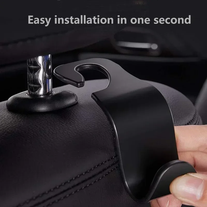 4Pack Haken voor Tassen Auto Clips Voorstoel Hoofdsteun Organizer Houder Auto Fastener Hangers Auto Opslag Interieur Accessoires