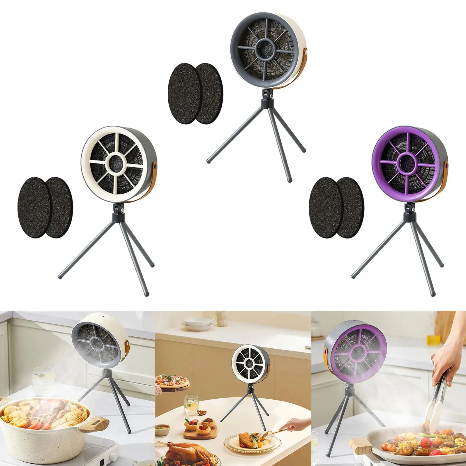 Portable Range Hood Desktop Oil Smoke Fan for Small Kitchen Outdoor Indoor