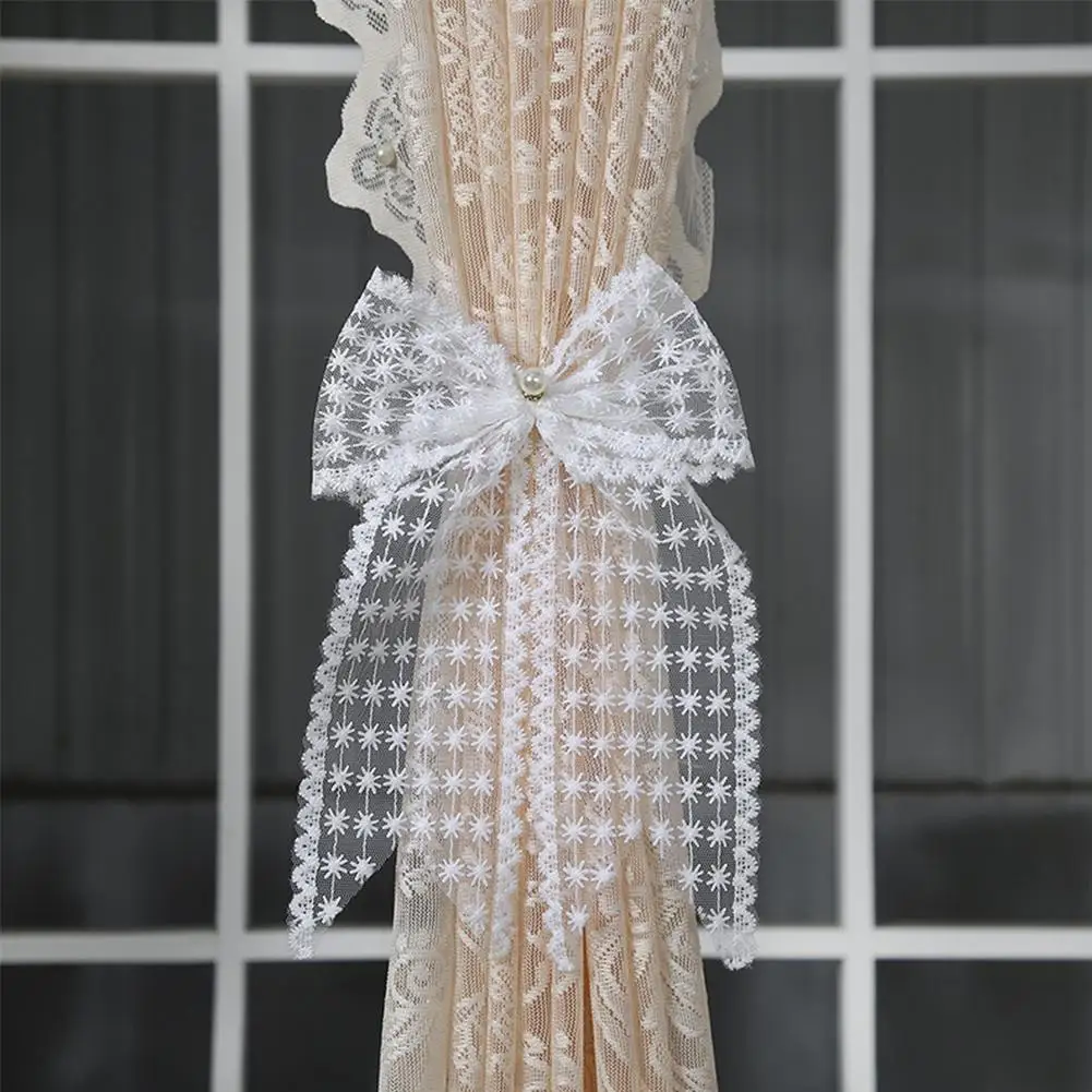 Держатель-для-штор-с-красивым-бантом-и-кружевом-крючок-застежка-декоративный-аксессуар-для-дома-бежевый-полиэстер-w5i8