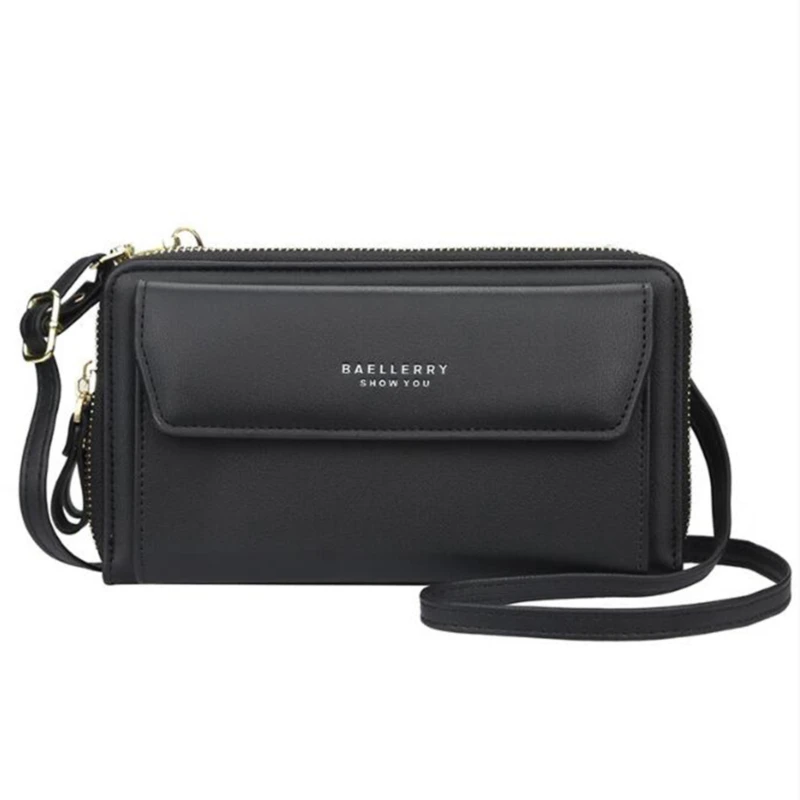 Women Crossbody Bag Fashion Solid Color Messenger Bags For Ladies Multi-Function Long Paragraph Clutch Bag Purse Female