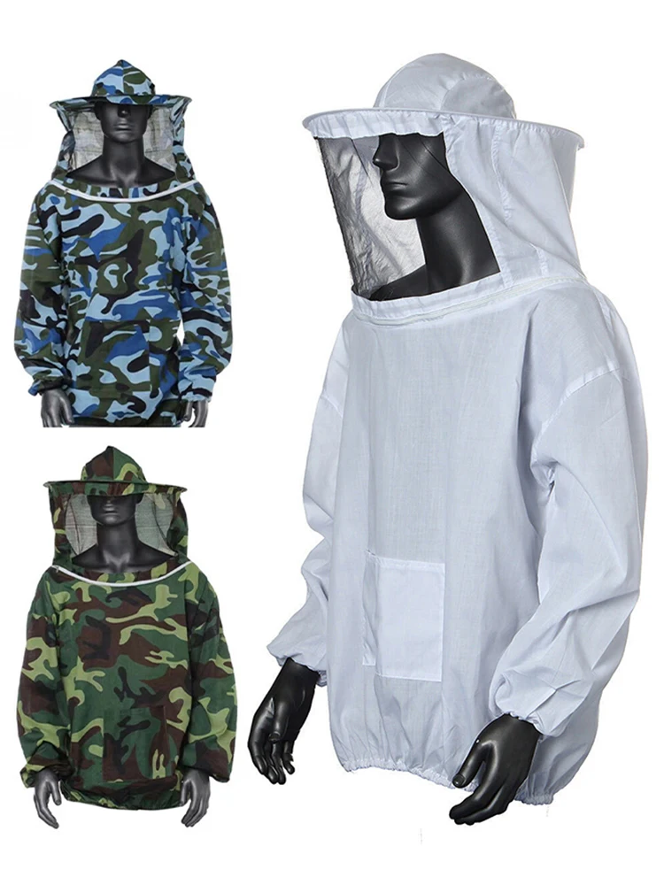 

Bee Proof Clothing Beekeeping Equipment Half Body Jacket Suit Bee Clothes Anti-bee Bite Hooded Half Body Top Beekeeping Tools