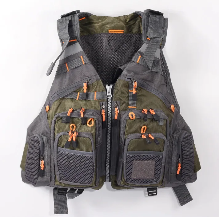 Fishing vest, fly fishing outdoor cross-border fishing vest, removable, adjustable