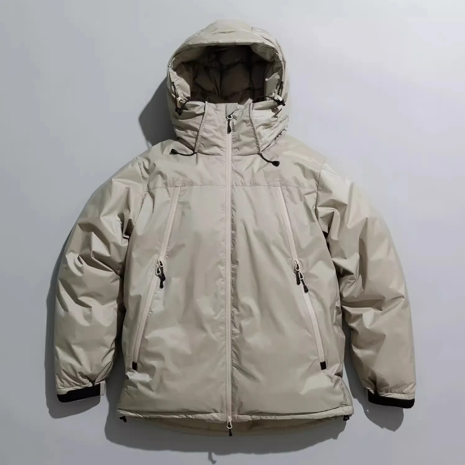 Outdoor waterproof and windproof thickened retro hooded down jacket N@NGA