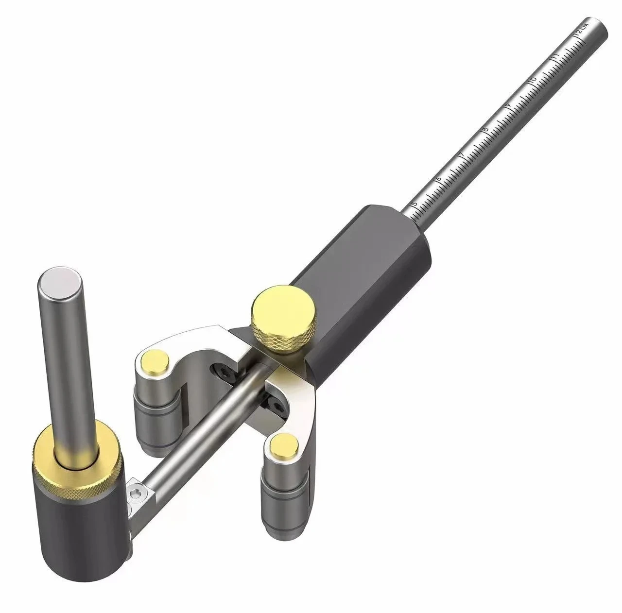 Multifunctional Wood Marking Accessory Linear Arc Dual-mode Ruler Parallel Curve Drawing Locator for Plank