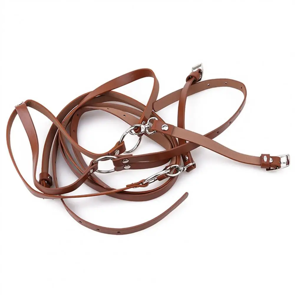Gothic Handmade PU Leather Harness Belts Fashion Faux Leather Cage Vest Chest Sculpting Body Strap Waist Belt Cincher Harajuku