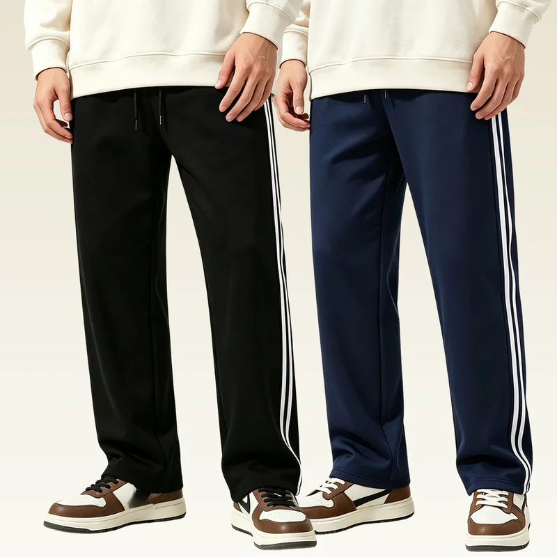 2-Piece Man Pants Casual Clothing Autumn 2026 Baggy Home Clothes Men's Sweatpants Knitted Pants Sports Jogger Elastic Waistband
