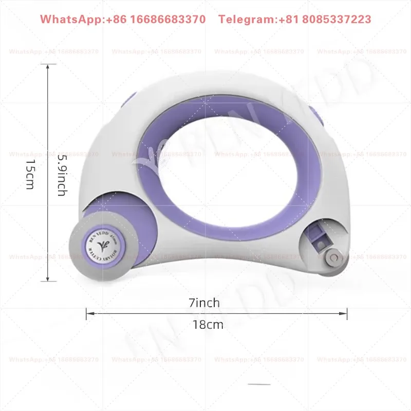 Professional Fabric Cutting Tool - Double-Ended Rotary Cutter with Replaceable Blades for DIY Crafts & Garment Making