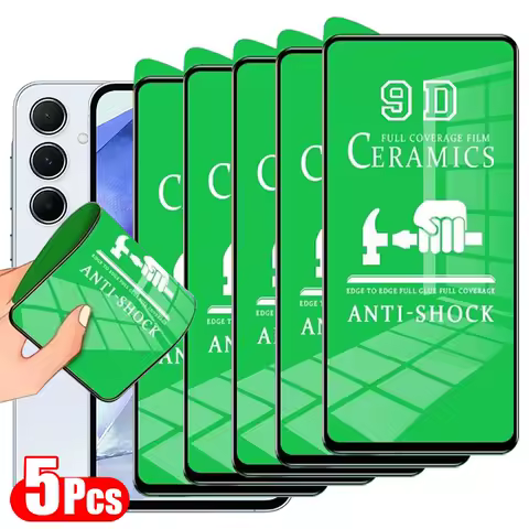 5PCS Clear Ceramic Film For Samsung Galaxy A55 A54 A35 A34 S23 S22 S21 Plus S20 FE A34 A14 A73 A53 A33 A13 A52S Screen Protector