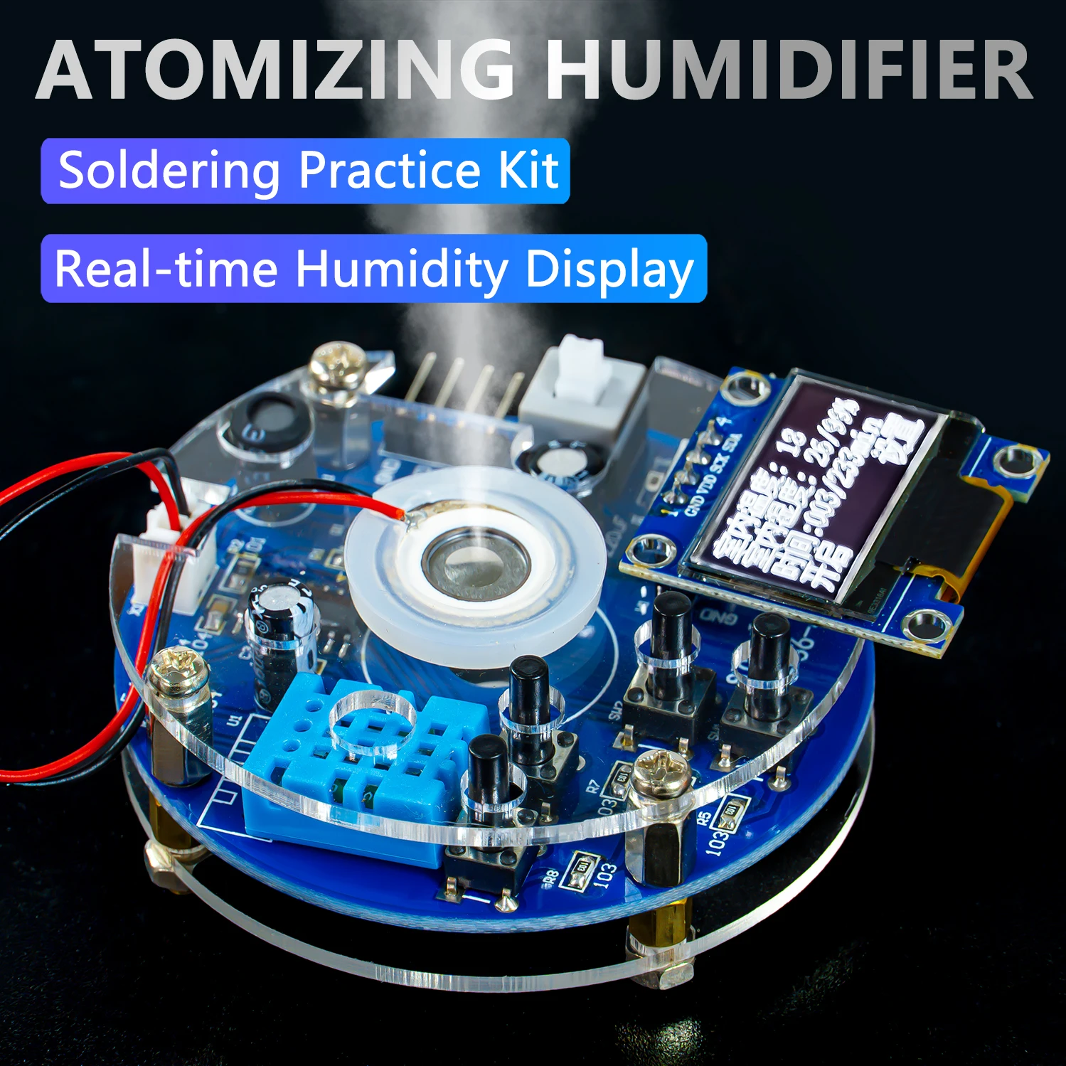 USB Humidifier Kit DIY Soldering Exercise Circuit Board STG Atomizer Controllable Humidity Timing