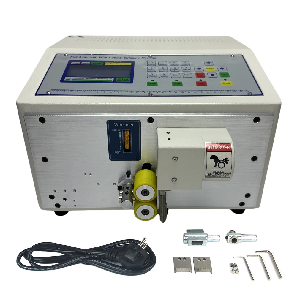 

SWT508-QG4/S Touch Screen Wire Pipe Sleeving Cutting Machine 220V 110V Automatic Silica Plastic PVC Wire Tube Cable Cutter