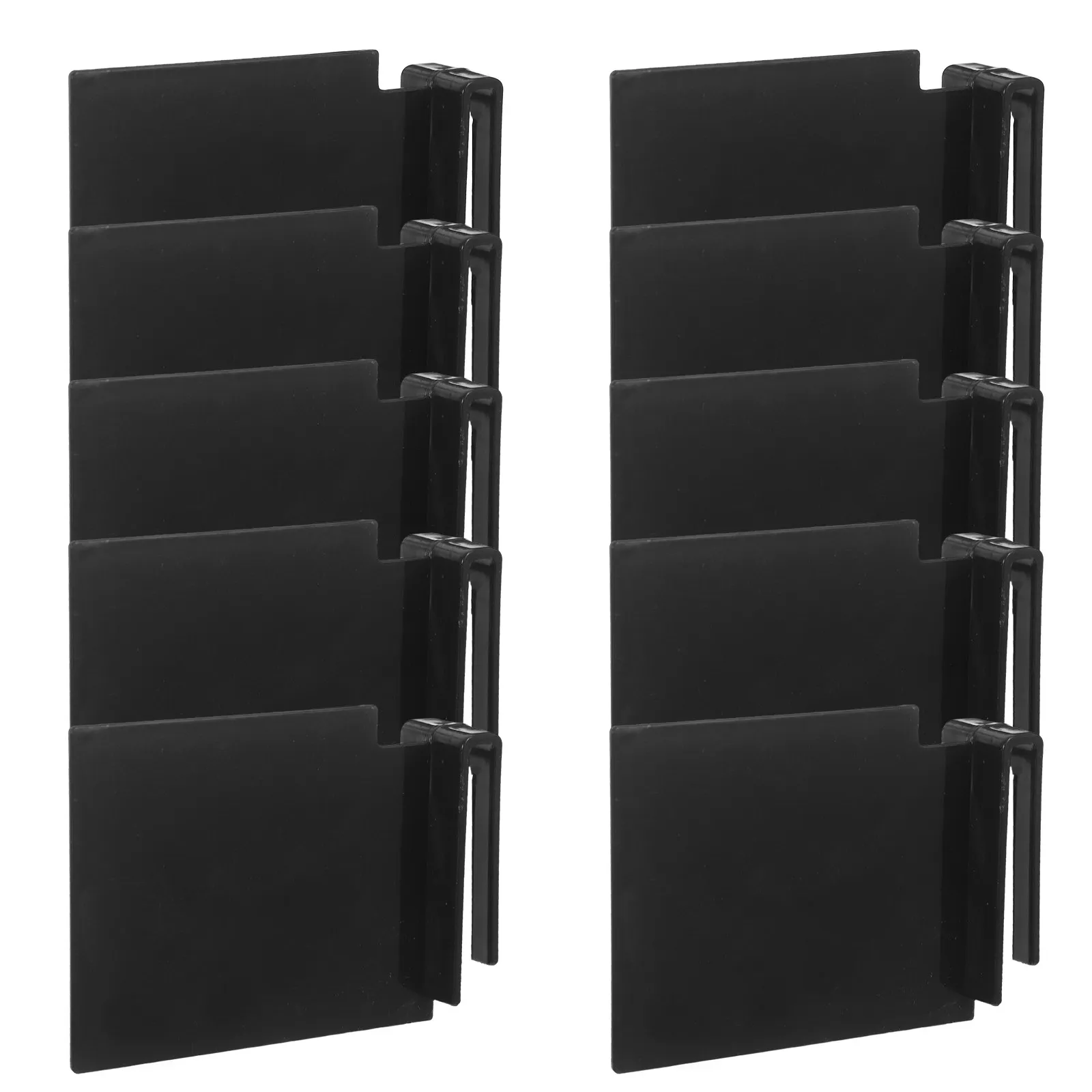 10Pcs Trading Card Divider Clips Black Plastic Reusable Cardboard Organizer Box Separators for Trading Card Collection Sorting