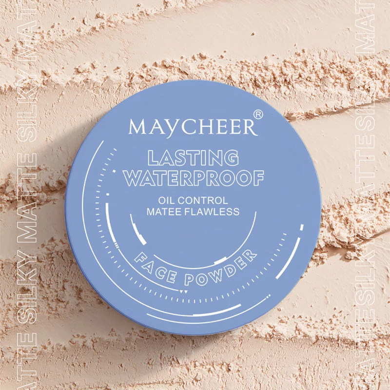 실크 소프트 프레스드 파우더 오일 컨트롤 스무스 케이크 메이크업 경량 미스트 매트 파우더 풀 커버리지 컨실러 라스트 세팅 파우더