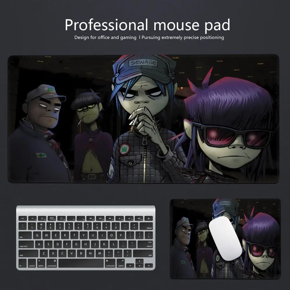 Virtual band Demon Days G-Gorillaz  Mouse Pad Large Desk Mat Keyboard Ergonomic Office Rubber PC Non-slip Anti-fray Home HYBXAXC