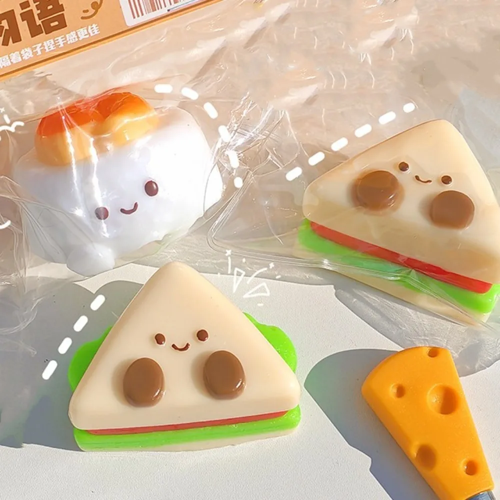 Slow Rebound Sushi Squeeze Toy Kneading Soft Simulation Sandwich Squeeze Toys Pinch Cartoon Food Play Fidget Toy Office Staff